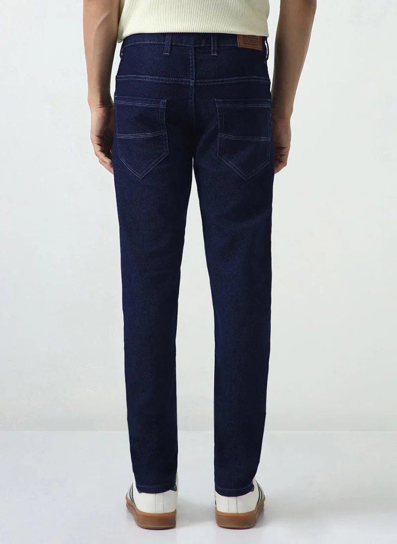 Urbano Fashion  Urbano Fashion Men's Dark Blue Slim Fit Denim Jeans Stretchable for Men | Best Price UAE